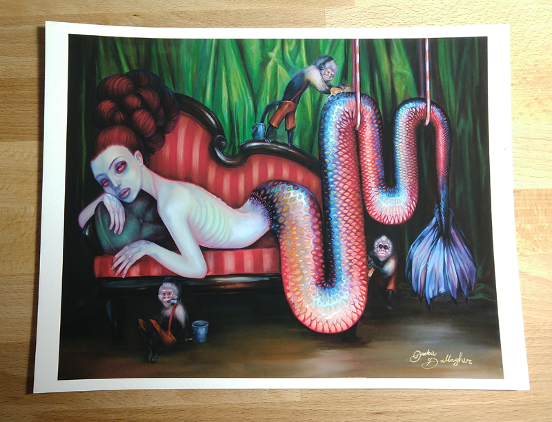 "Just Another Feejee Mermaid" 8"x10" Signed Paper Giclee